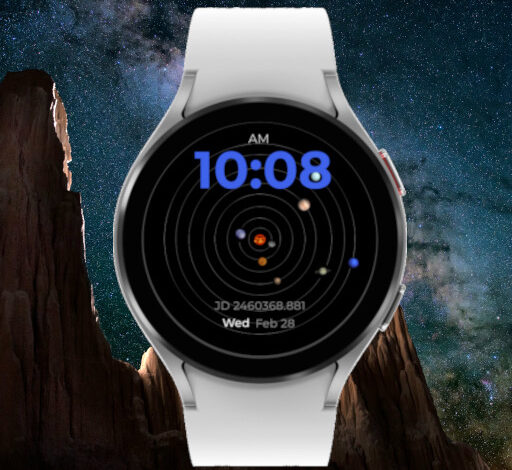 Solar System Style Watch Face for Wear OS Devices